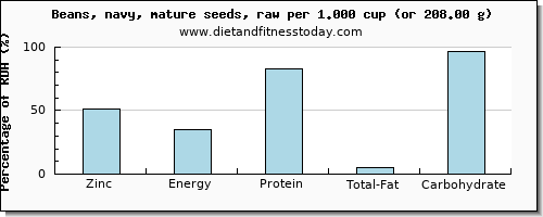 zinc and nutritional content in navy beans